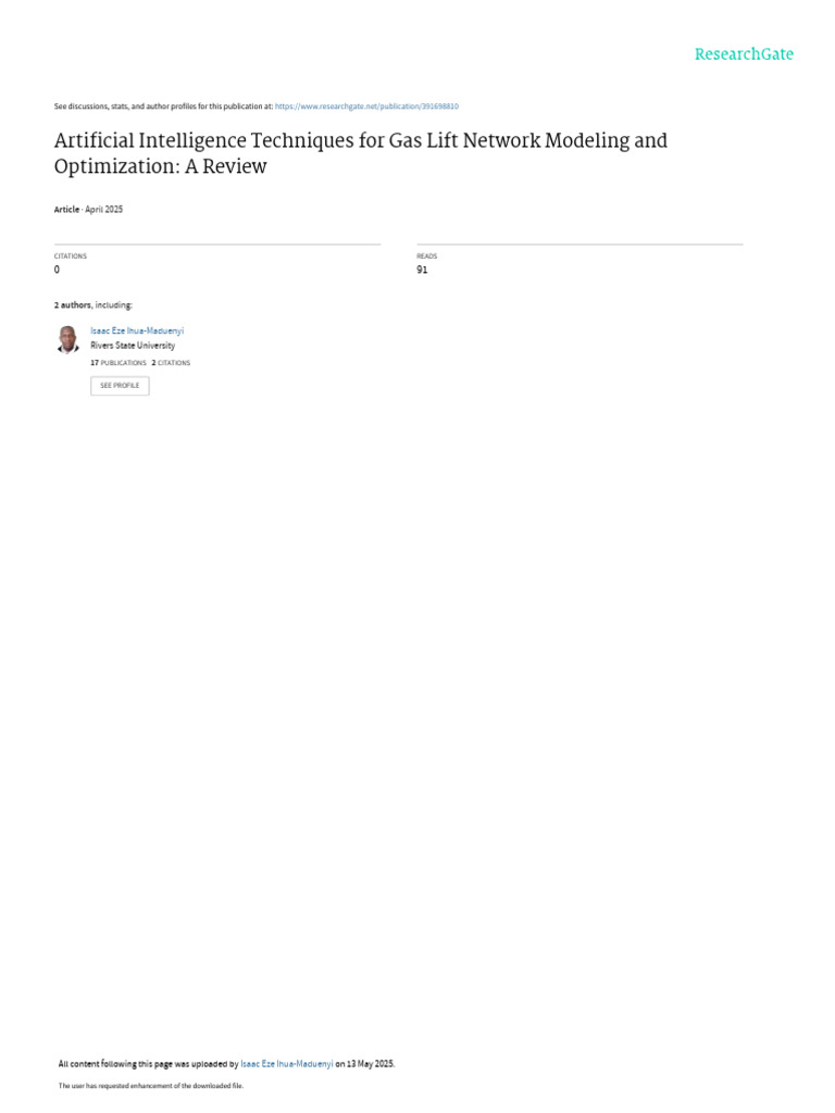 AI Techniques for Gas Lift Optimization | PDF | Support Vector Machine ...