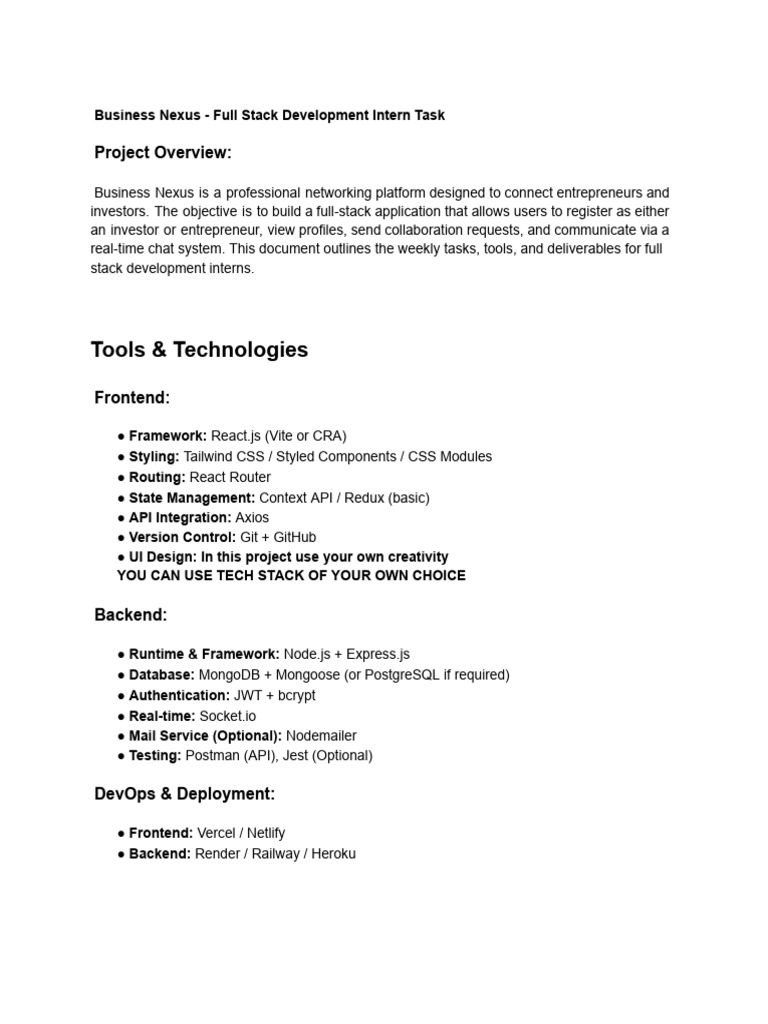 Full-Stack Development Internee's Task | PDF | Computing | Software