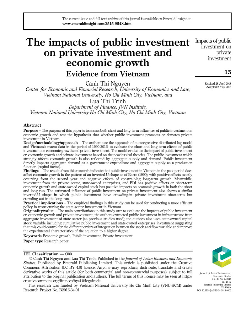 Public Investment's Impact on Vietnam's Growth | PDF | Economic Growth ...