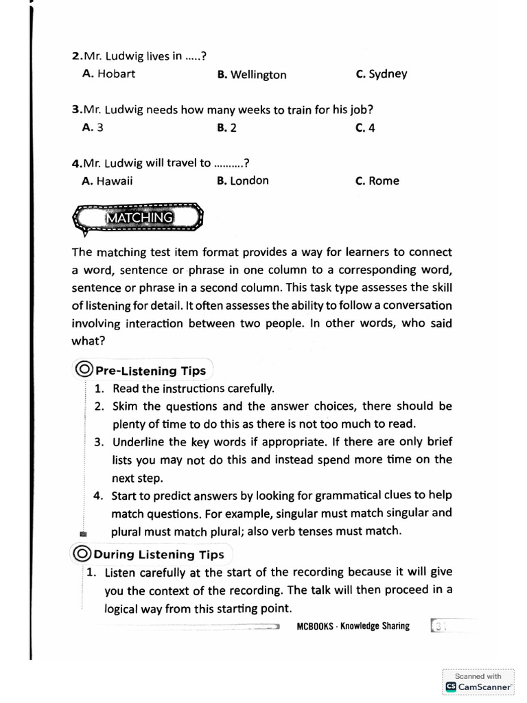 Practice Matching | PDF