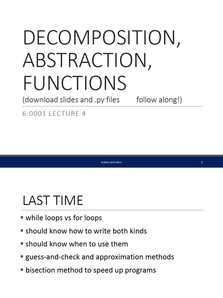 Functions and Abstraction in Programming | PDF | Scope (Computer ...
