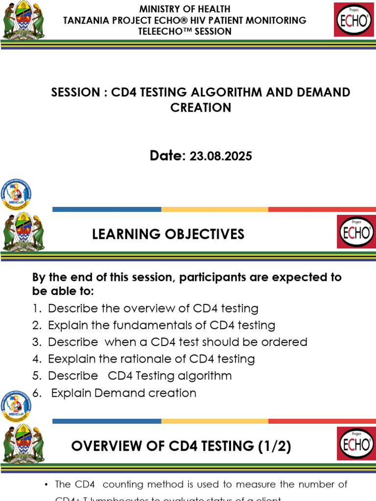 CD4 Testing Algorithm and Demand Creation | PDF | Cd4 | T Helper Cell