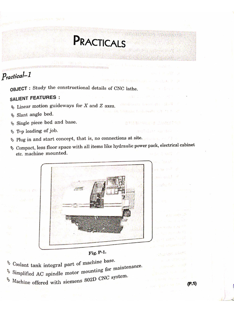 CNC Practical 1 & 2 | PDF