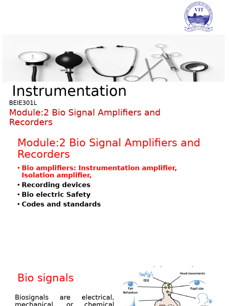 Bio Signal Amplifiers Overview | PDF | Amplifier | Electroencephalography