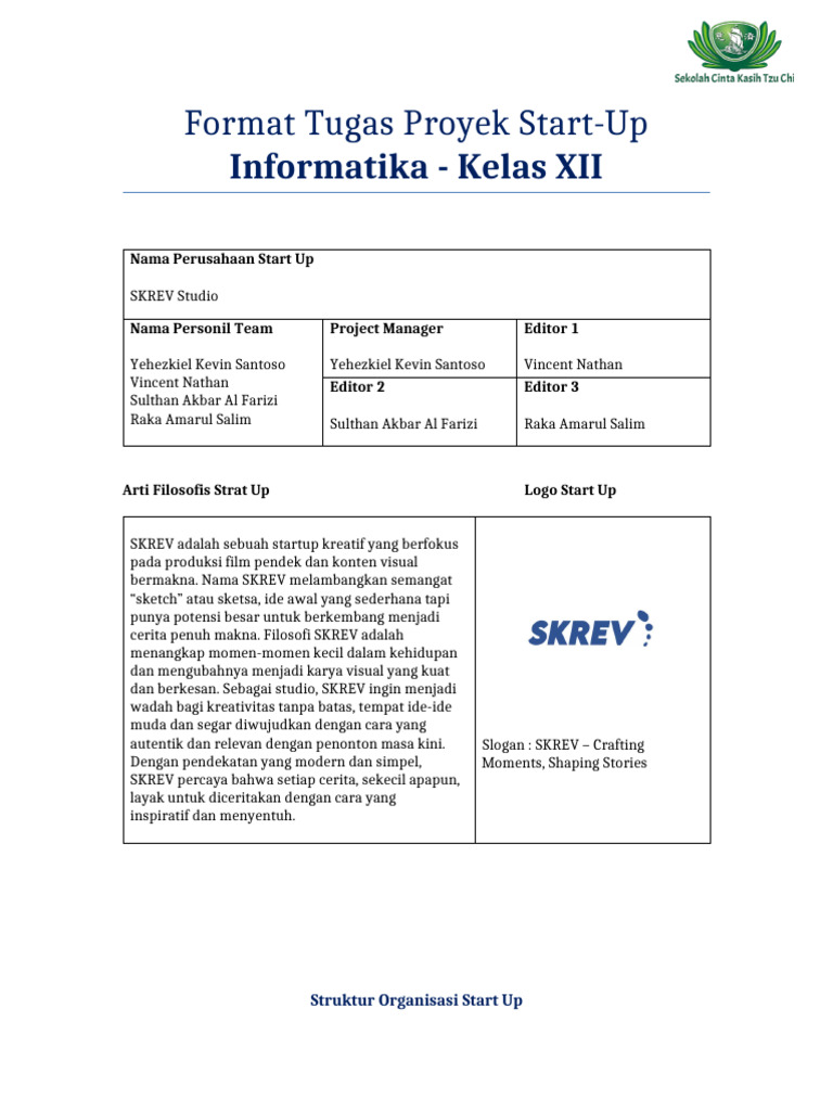 Profil Startup SKREV Studio | PDF