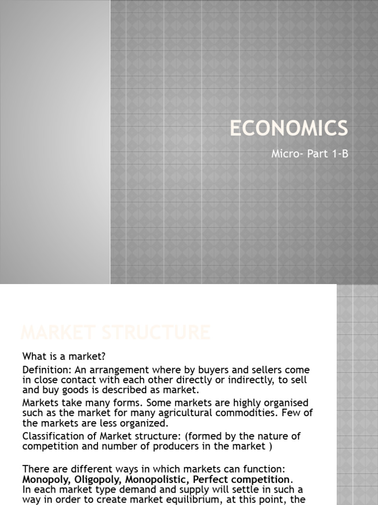 Understanding Market Structures in Economics | PDF | Monopoly | Perfect ...