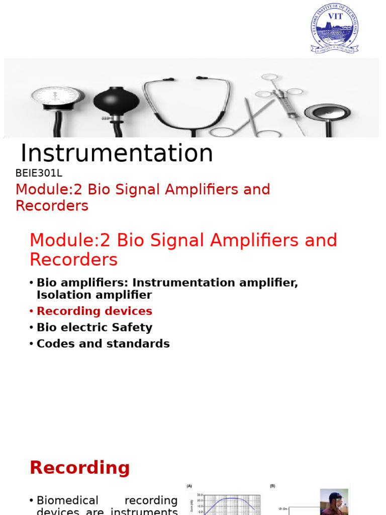 Bio Signal Amplifiers & Recorders Overview | PDF | Sound Recording And ...