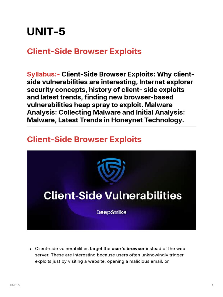 Client-Side Browser Exploits Overview | PDF | Malware | Internet Explorer