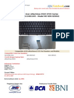 Keyboard Laptop Acer Emachines D525 D725 Series