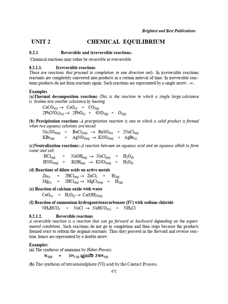 Understanding Chemical Equilibrium | PDF | Chemical Equilibrium ...
