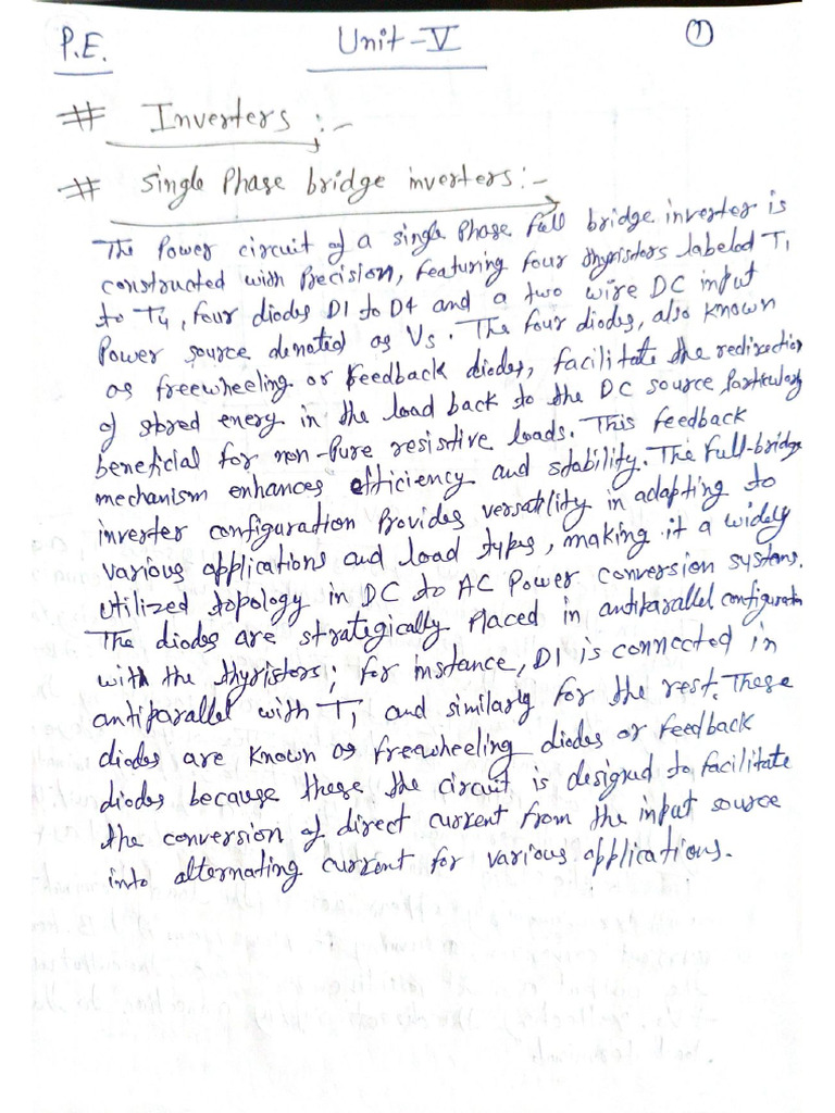 Power Electronics Unit 5 | PDF