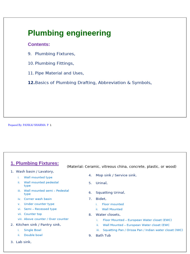Comprehensive Plumbing Engineering Guide | PDF | Pipe (Fluid Conveyance ...