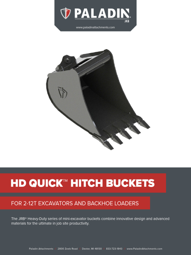 HD Quick Hitch Buckets for Excavators | PDF | Loader (Equipment ...