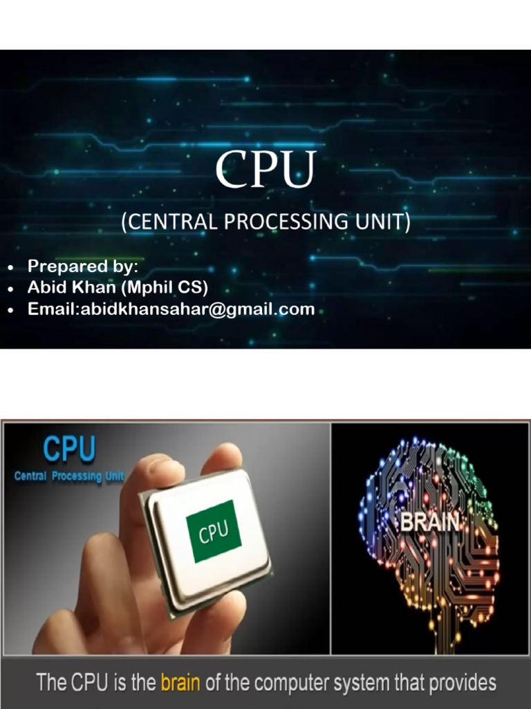 CPU and It's Components | PDF