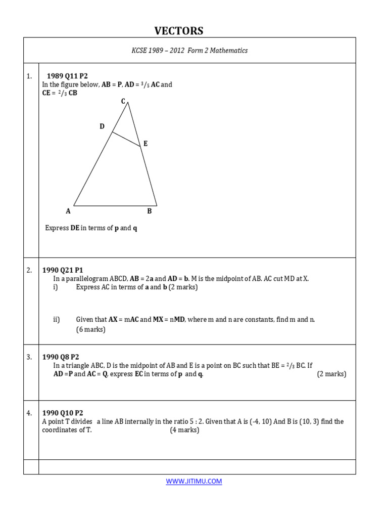 Simplifying Vector Expressions | PDF | Euclidean Vector | Line (Geometry)