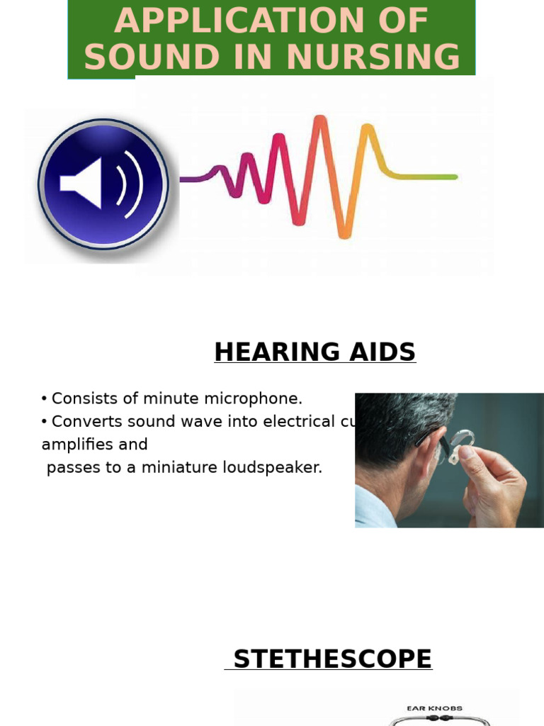 Sound Applications in Nursing | PDF