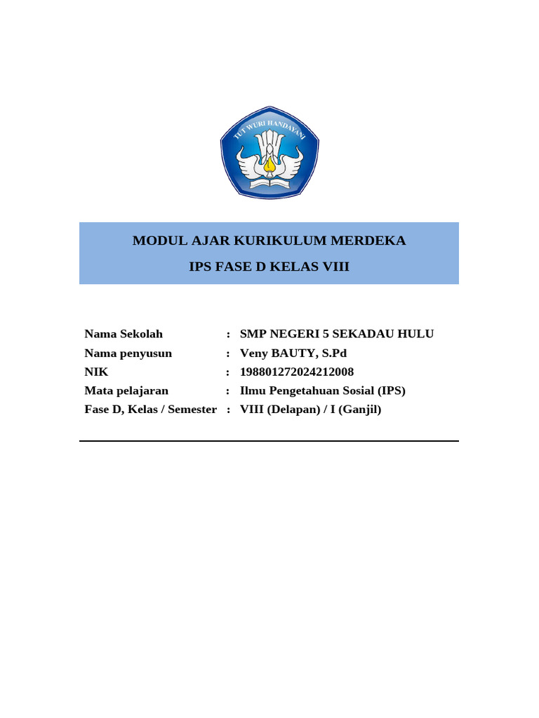 Modul Ajar Tema 01 | PDF