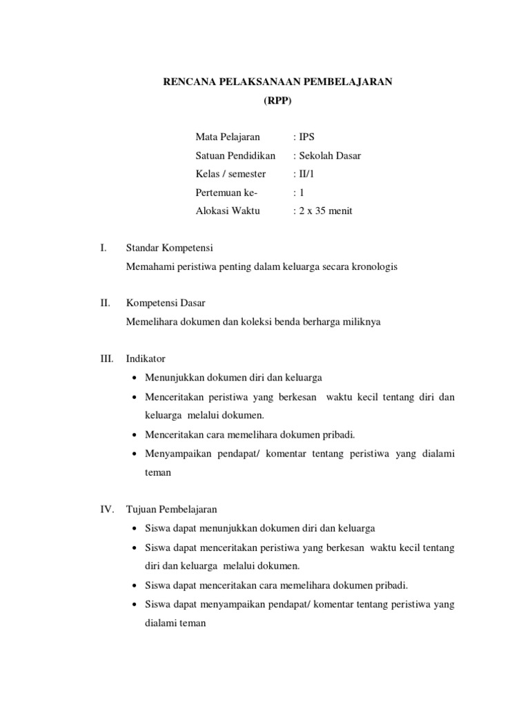 Rpp Kelas 2 Semester 1 Pdf