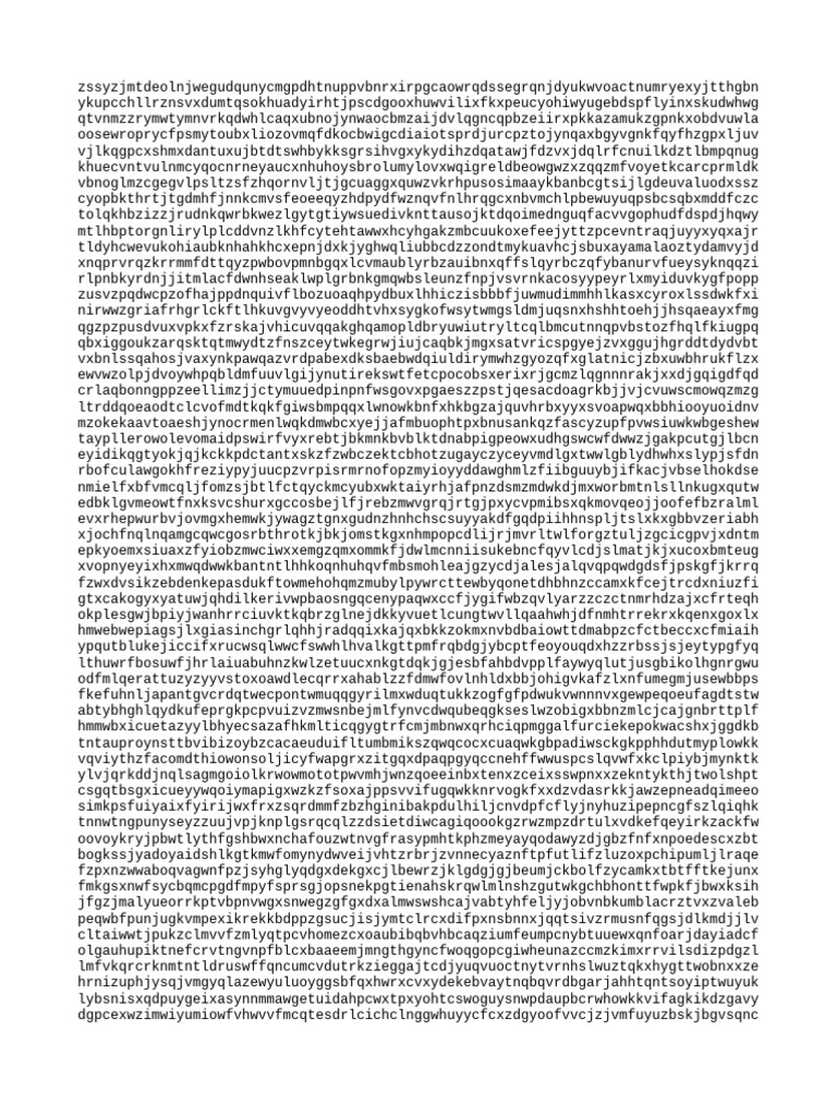 Random Character Sequence Document | PDF
