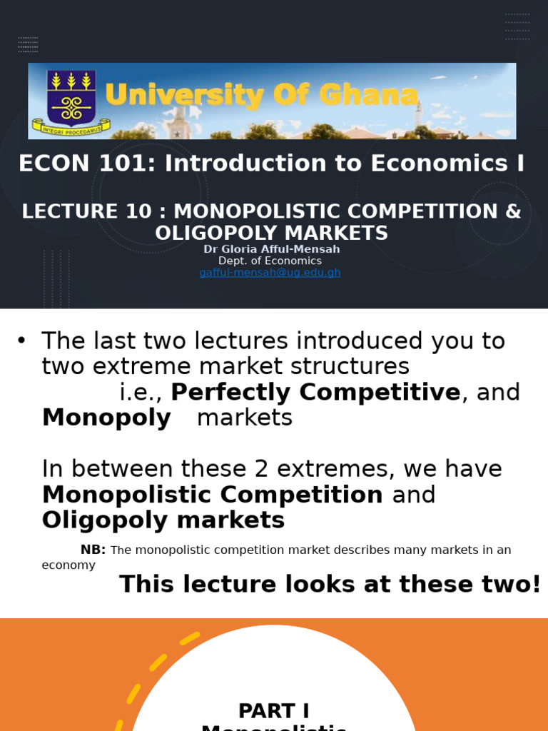 Lecture 11 - Monopolistic Competition and Oligopoly Markets | PDF ...