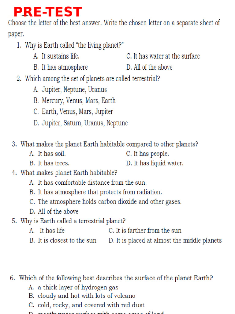 Characteristics of Planet Earth | PDF | Planets | Earth