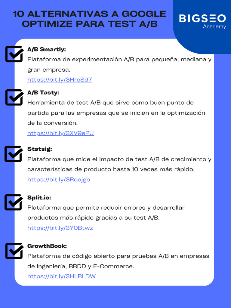 10 Alternativas A Google Optimize para Test Ab | PDF