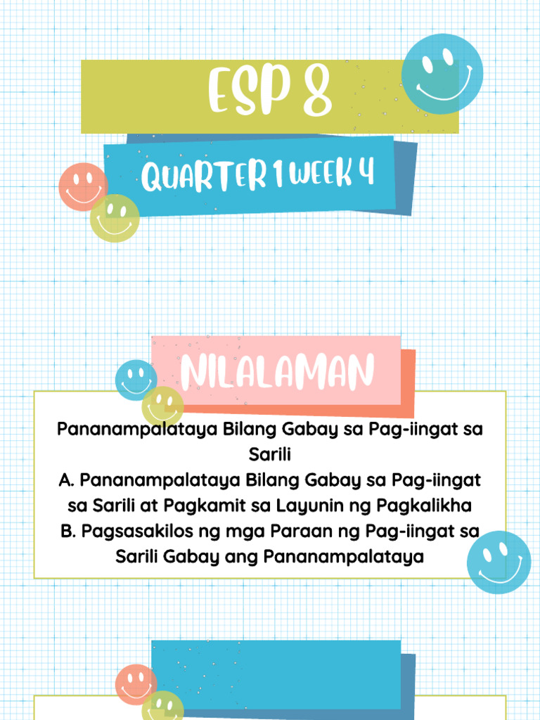 Esp 8 Quarter 1 Week 4 | PDF
