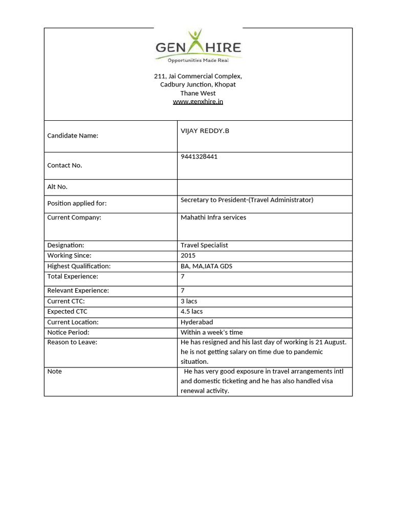 vijay Reddy_Profile Summary Doc | PDF