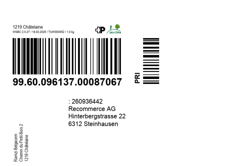 Wo SLT Axa Rps 0035 1382 Label | PDF