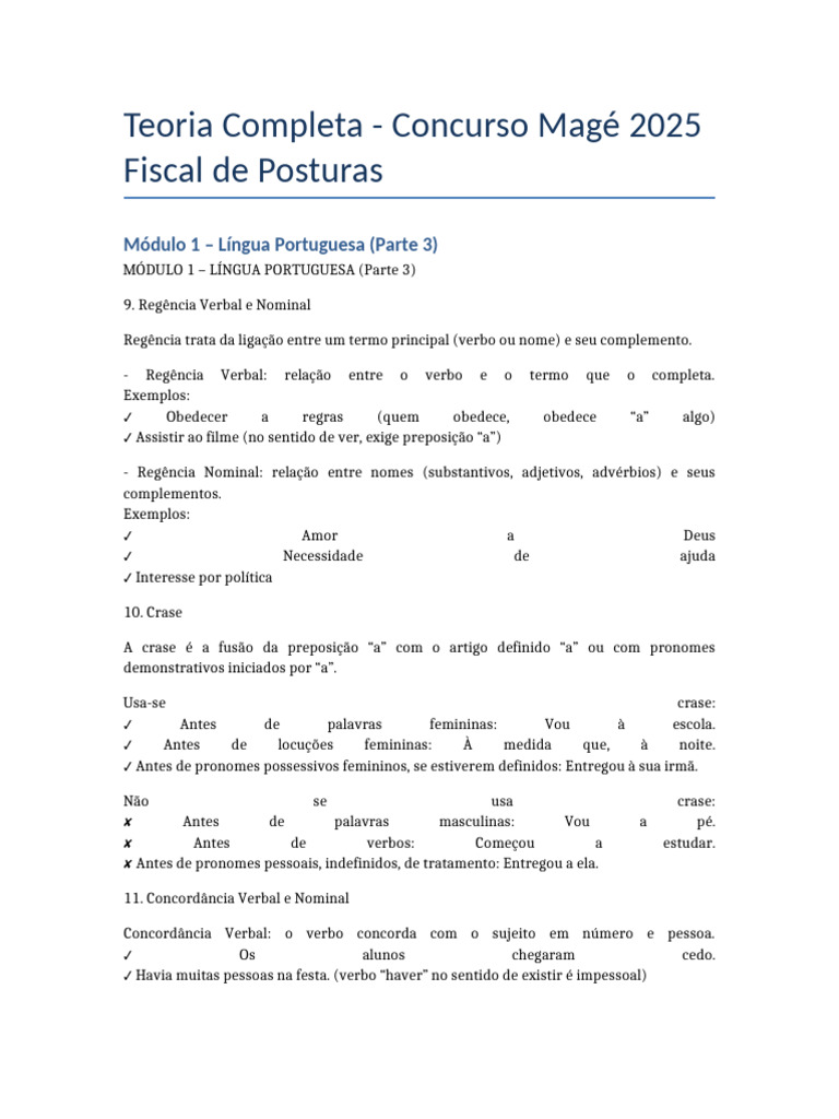 Teoria de Língua Portuguesa e Legislação Magé | PDF | Pronome | Linguística