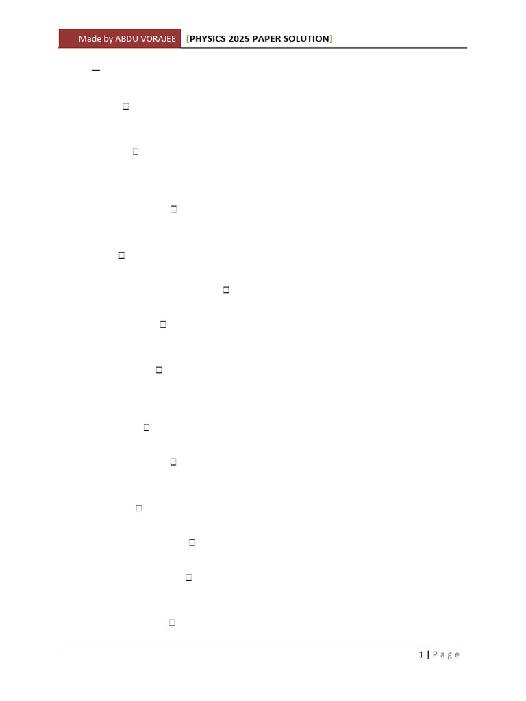 Physics 2025 Exam Answer Key Pdf Rectifier Diode