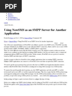 Using NowSMS As An SMPP Server For Another Application - NowSMS