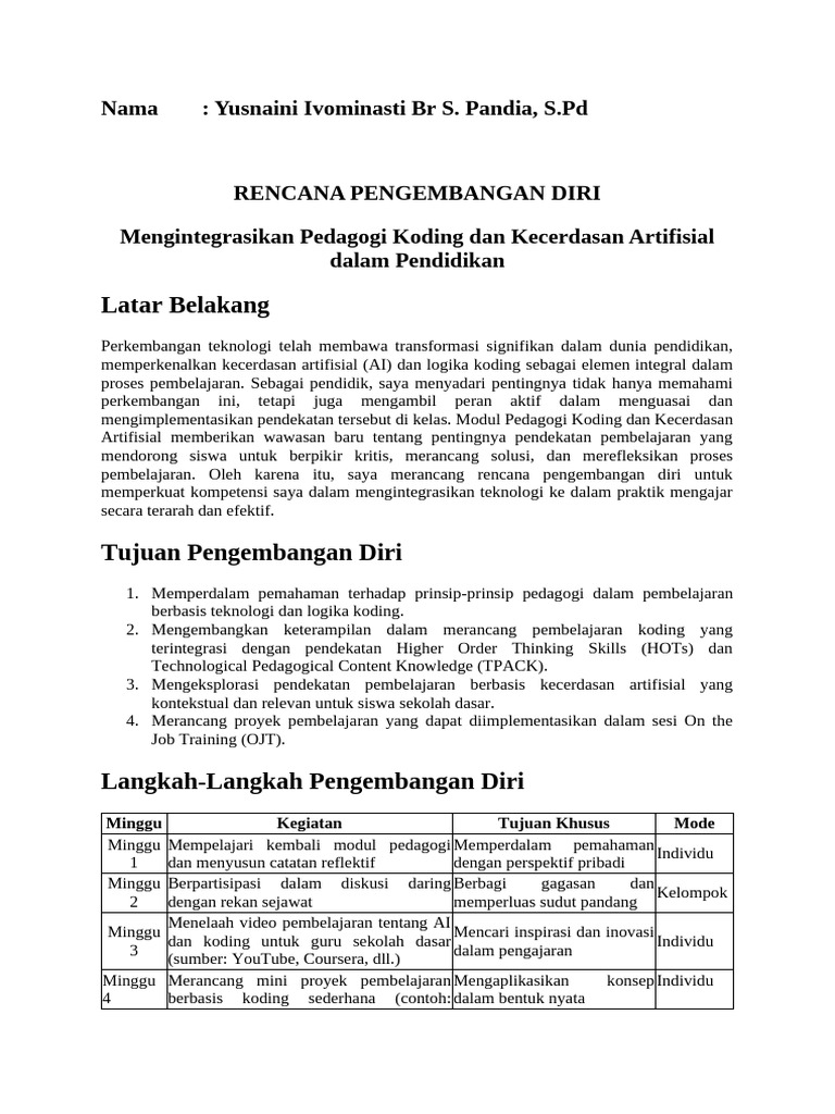 Integrasi Koding dan AI dalam Pendidikan | PDF