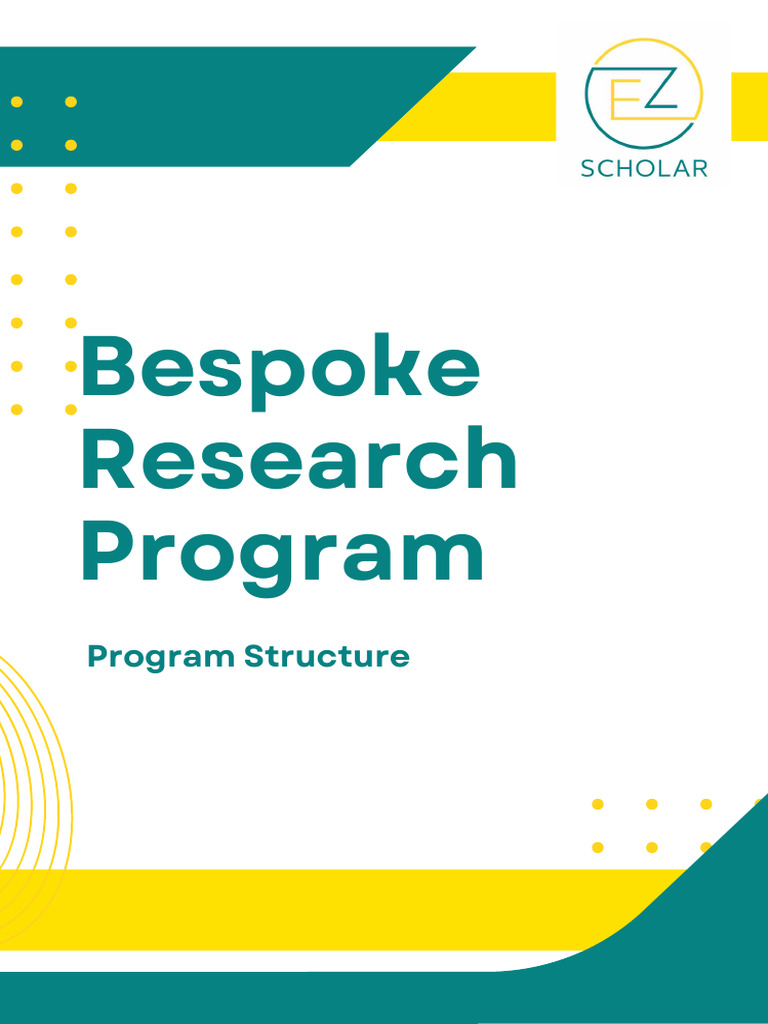 EZ Scholar Research Program Overview | PDF | Machine Learning ...