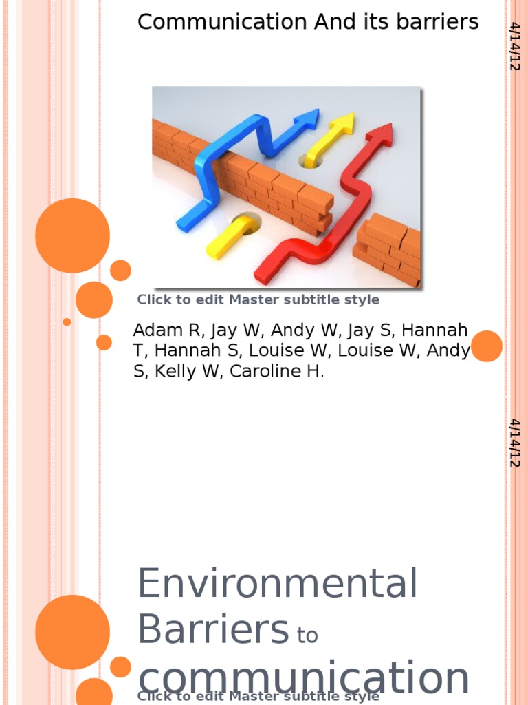 WHOLE How To Barriers in Communication PDF Mental Disorder Visual Impairment
