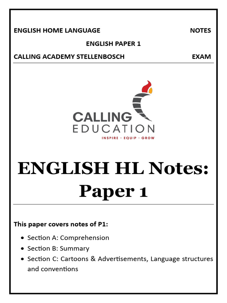 English Home Language Notes PDF | PDF | Intelligence | Artificial ...