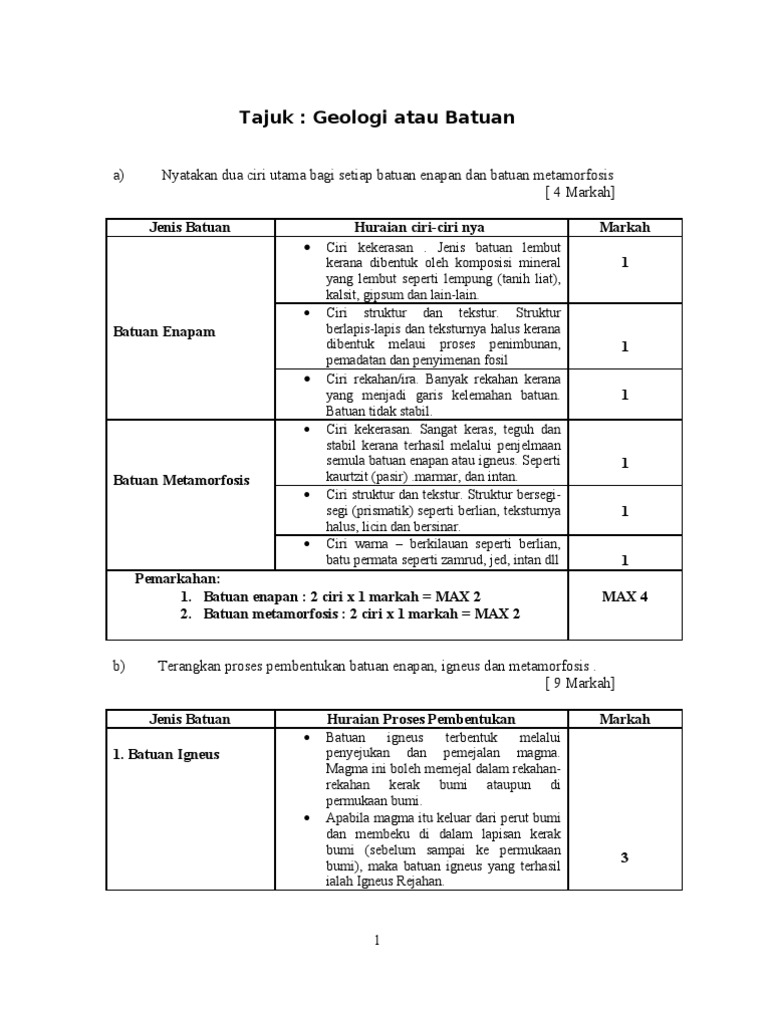 Sistem Geomorfologi Pbs 2 Geologi Atau Batuan Pdf
