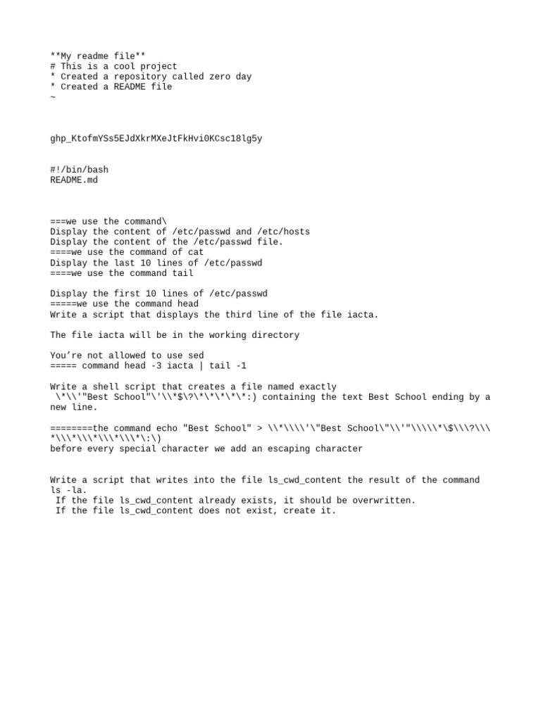 0x02 Shell, I O REDIRECTION Part 1 All Tasks Solved | PDF