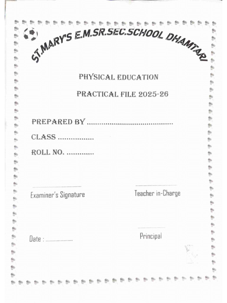 Front Page For Practical | PDF