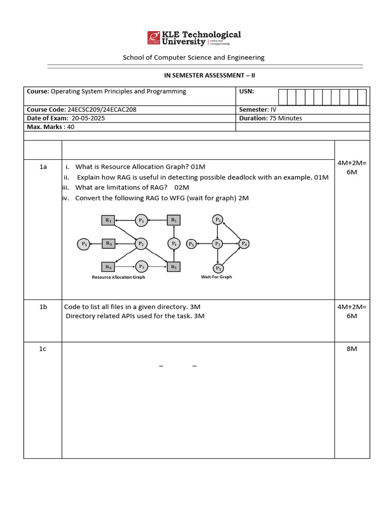 Operating System Exam Questions and Solutions | PDF | Bit | Computer ...