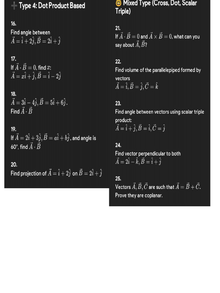 Dot Product | PDF