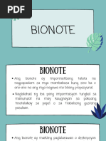 Bionote (Filipino) | PDF