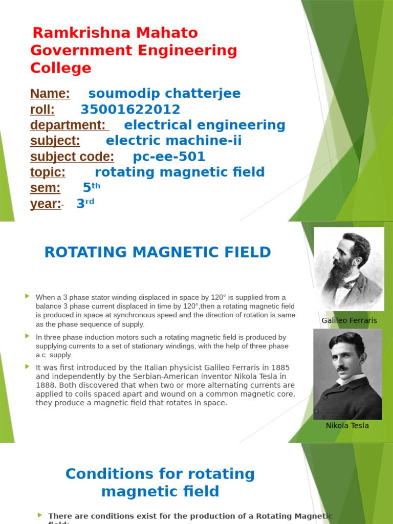Understanding Rotating Magnetic Fields | PDF | Electric Motor ...