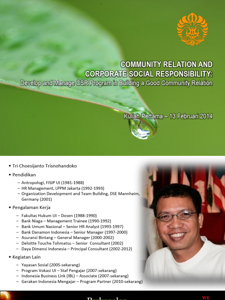Program CSR dan Hubungan Komunitas | PDF