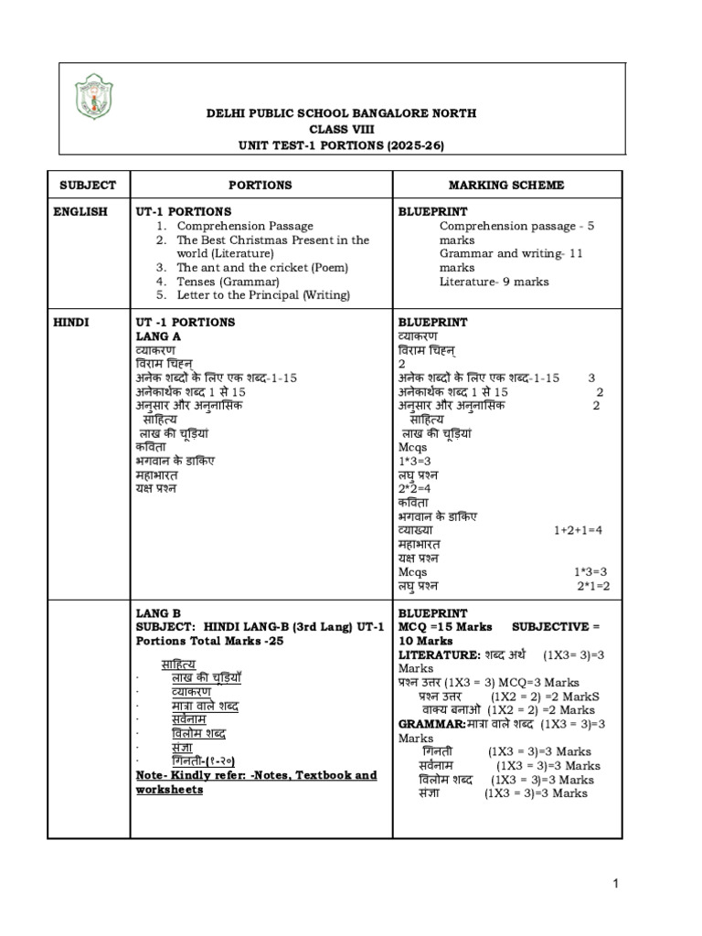 5410 Grade 8 UT-1 Portions (25-26) | PDF