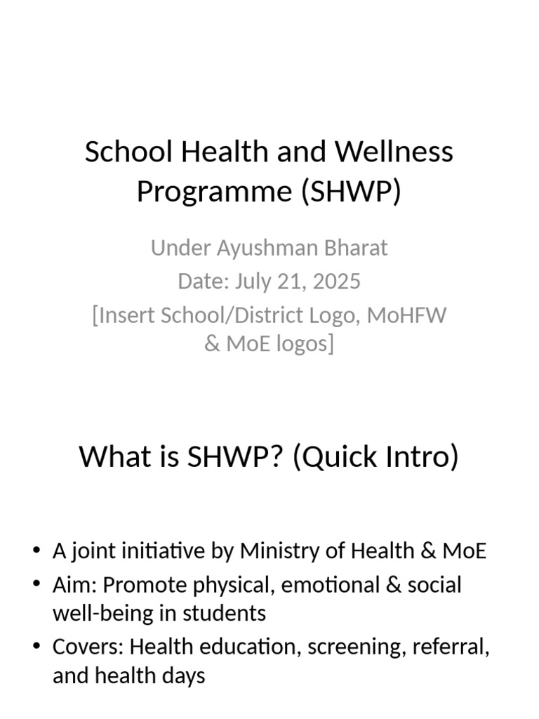 SHWP Orientation PPT | PDF