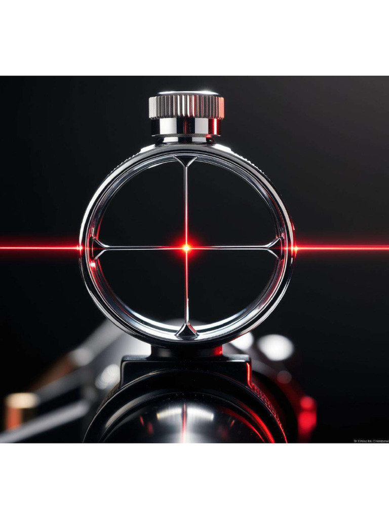 A Chrome Sniper Scope Reticle With Polished Metallic Reflections, Set ...