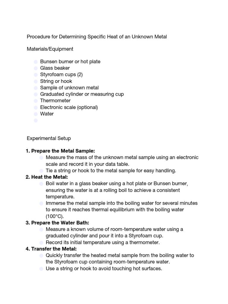 Lab 8 Procedure | PDF