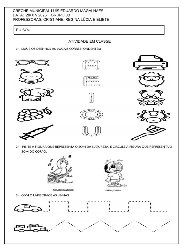Atividades de Sons do Ambiente para Crianças | PDF