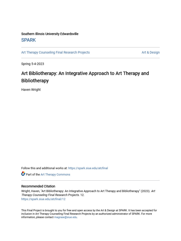 CASE STUDY Art Bibliotherapy - An Integrative Approach To Art Therapy ...